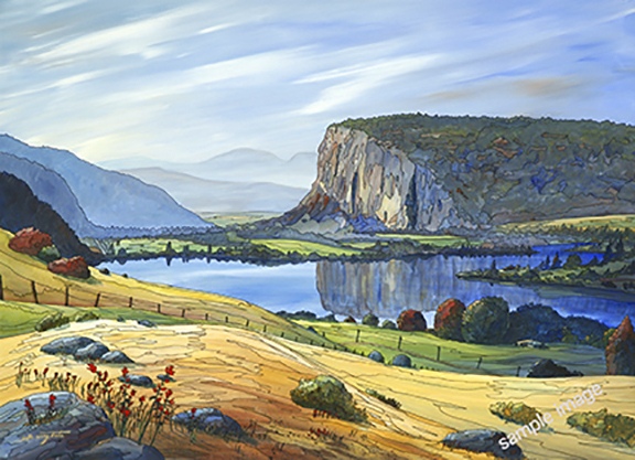 This is an acrylic painting of Indian Head (McIntyre Bluff)