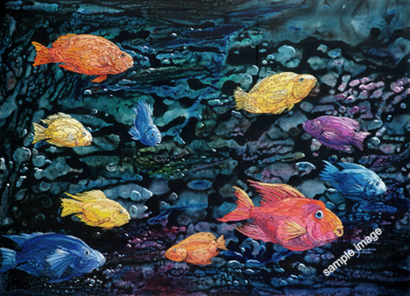 Parrot fish painting by Barry Tate