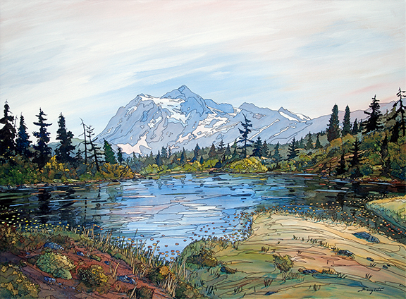 Picture Lake near the BC Washington State border.