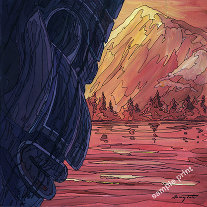 The Gardian a hand painted panel by Barry Tate as part of the Kunamokst Mural Mosaic project.